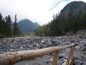 View from footbridge